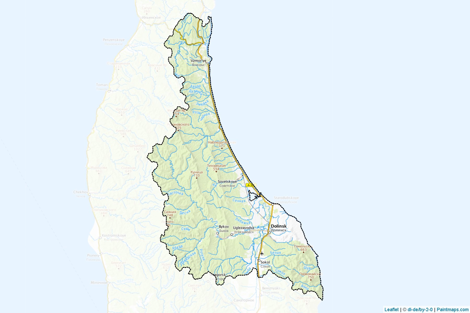 Dolinskiy (Sakhalin) Map Cropping Samples-1