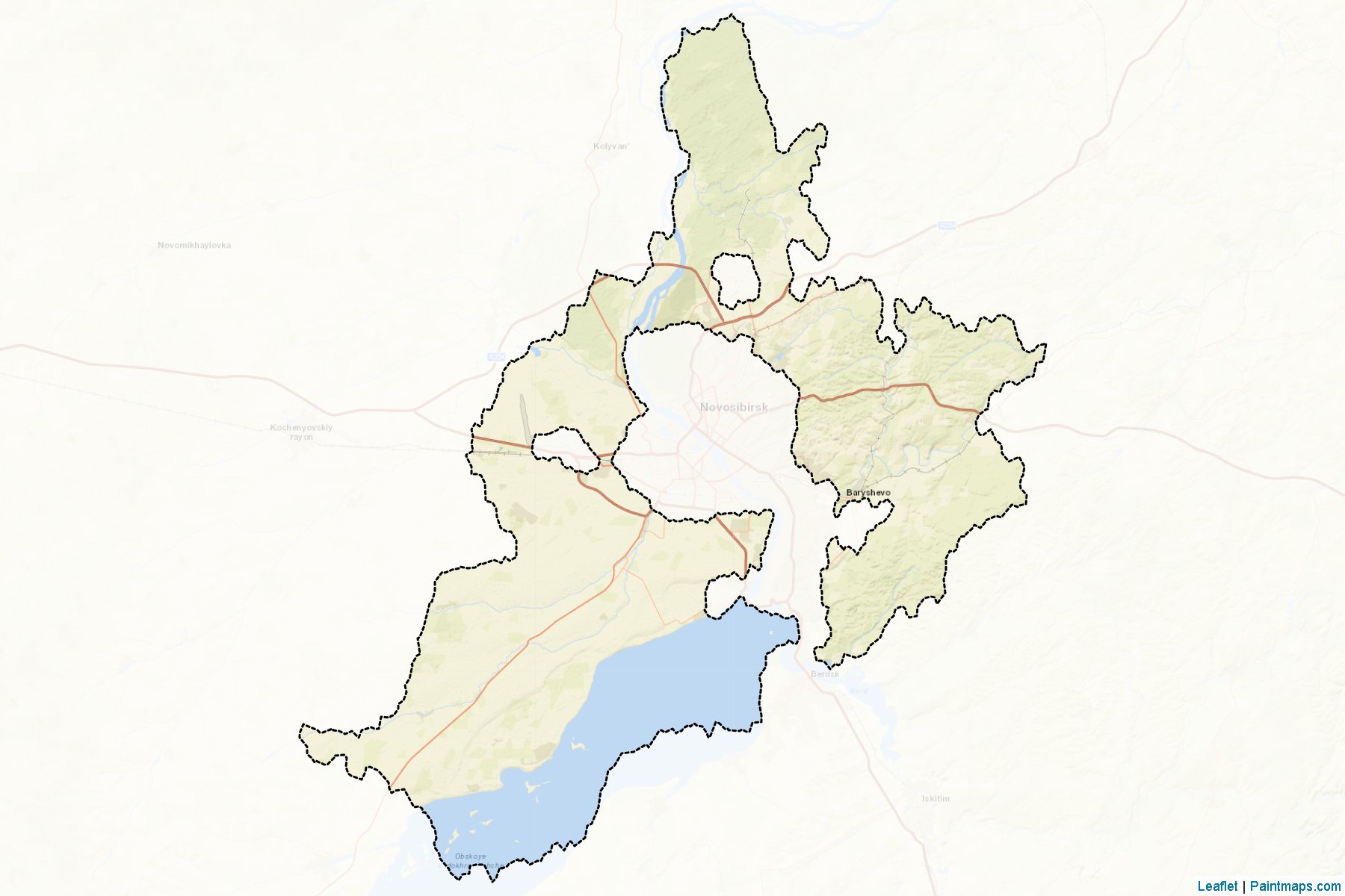 Novosibirskiy (Novosibirsk) Map Cropping Samples-2