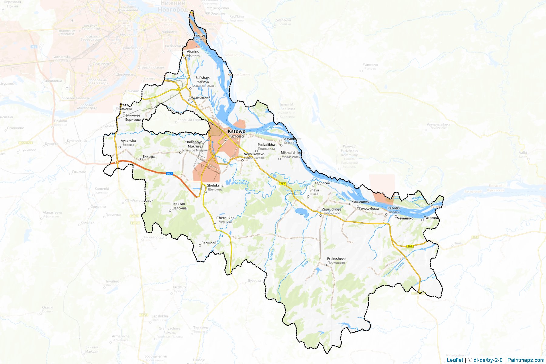 Kstovskiy (Nizhny Novgorod) Map Cropping Samples-1