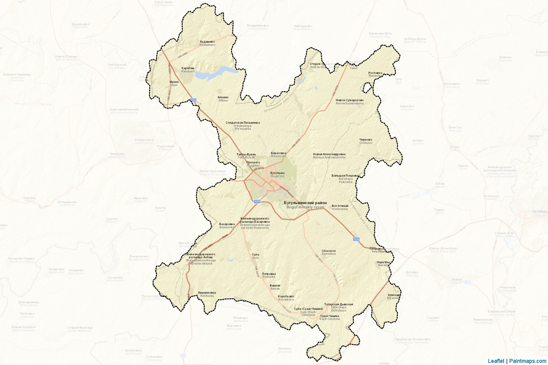 Bugul'minskiy (Tatarstan) Map Cropping Samples-2