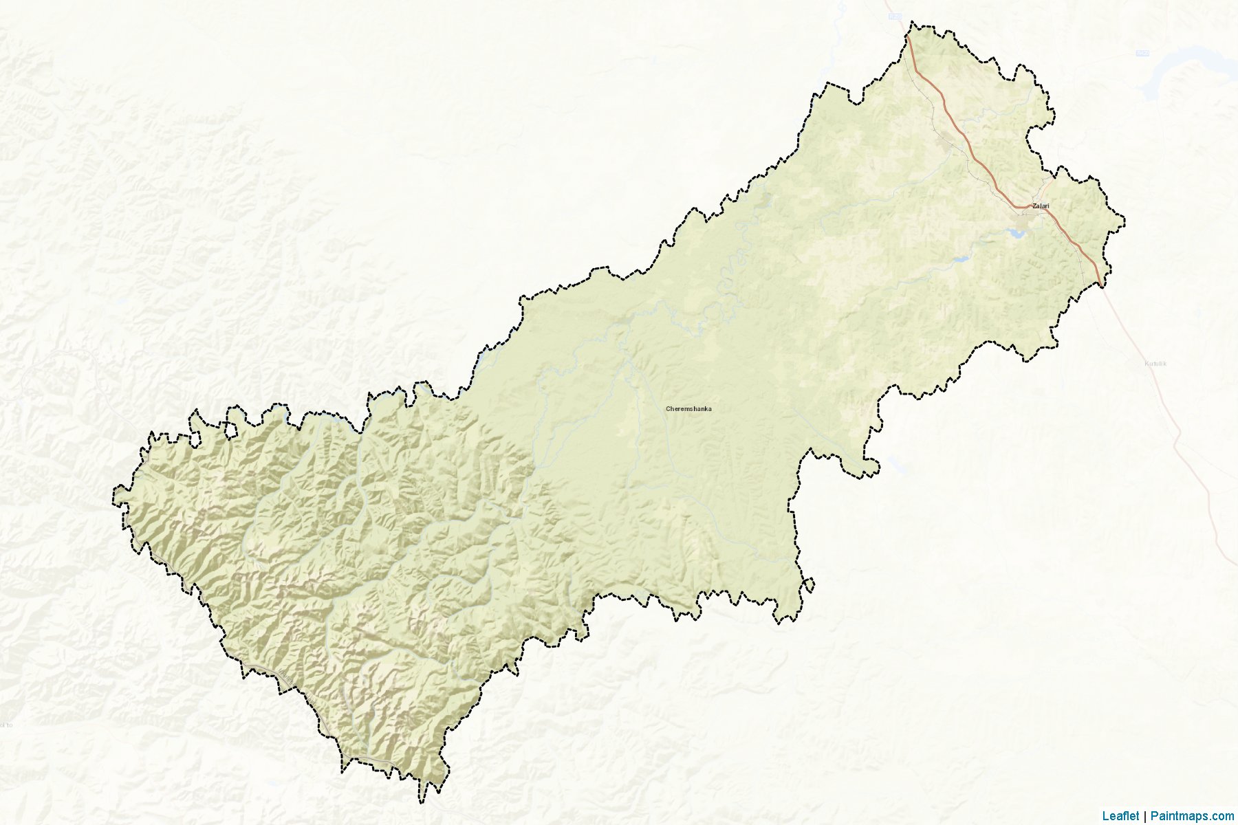 Muestras de recorte de mapas Zalarinskiy (Irkutsk)-2