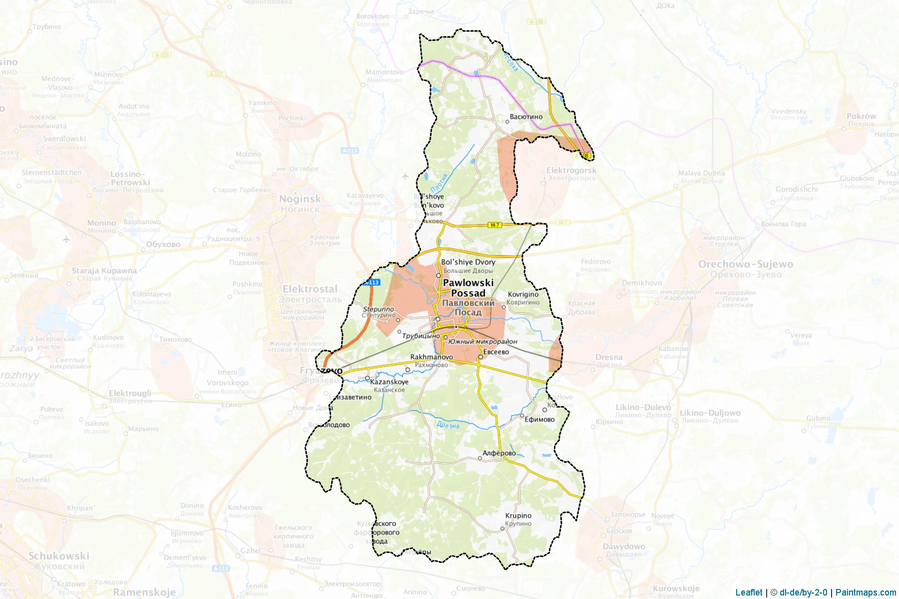 Pavlovo-Posadskiy (Moscow Oblast) Map Cropping Samples-1