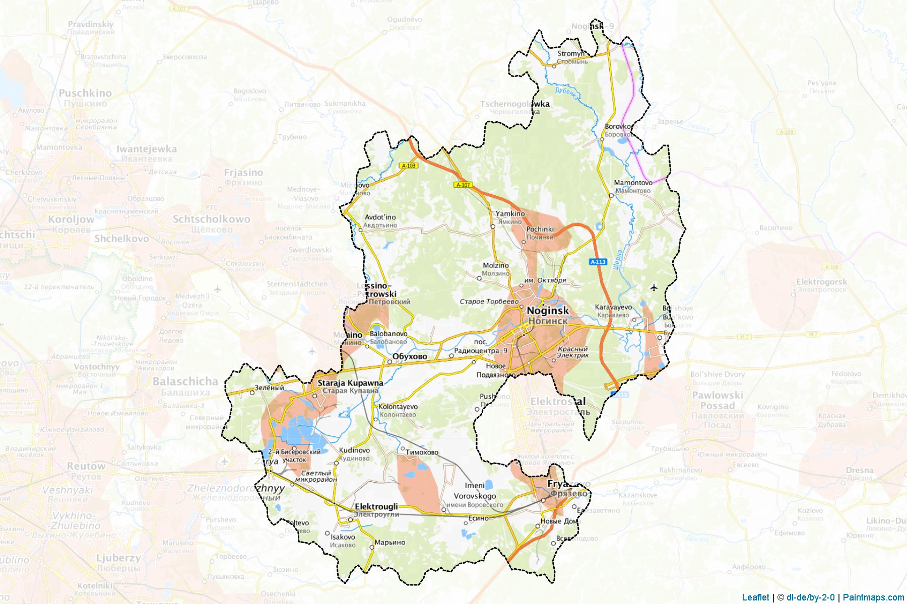 Muestras de recorte de mapas Noginskiy (Moscow Oblast)-1