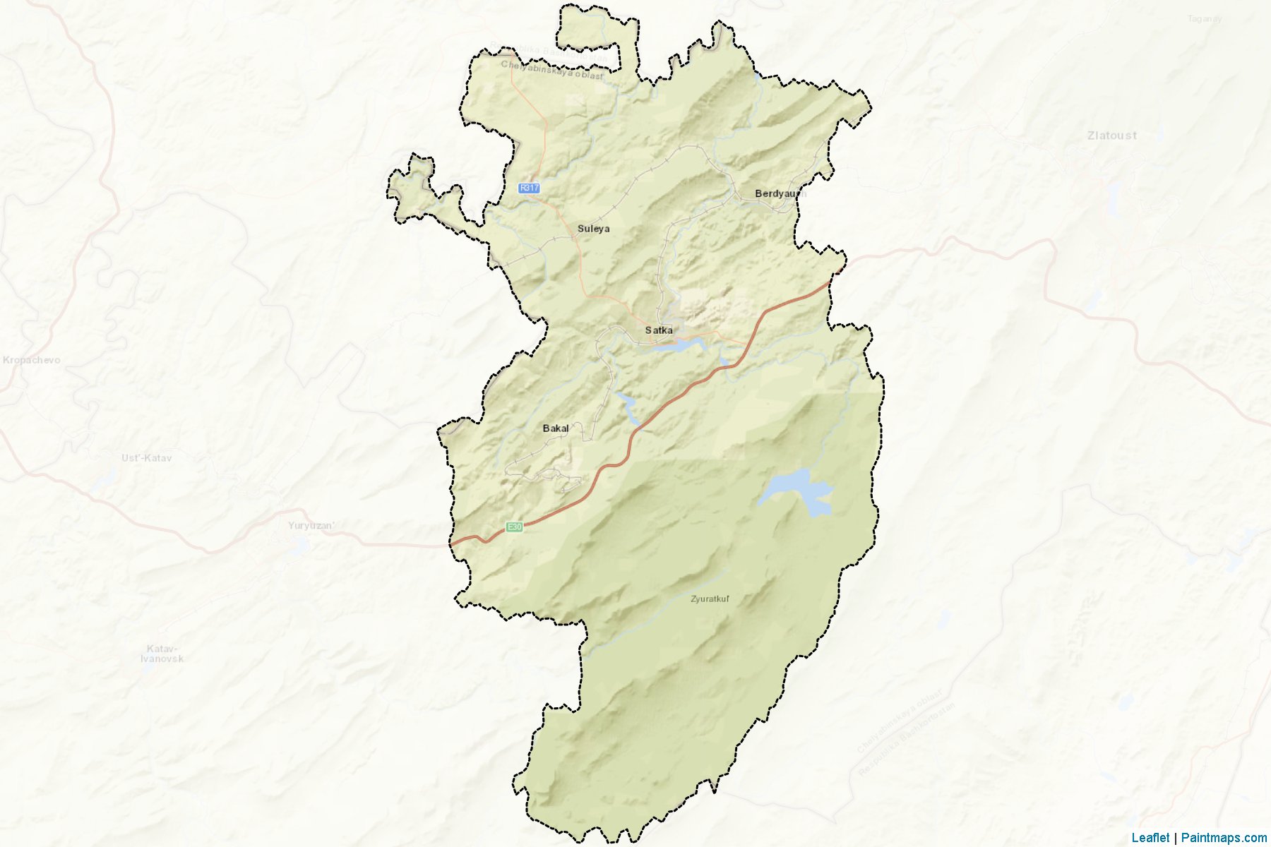 Satkinskiy (Chelyabinsk) Map Cropping Samples-2