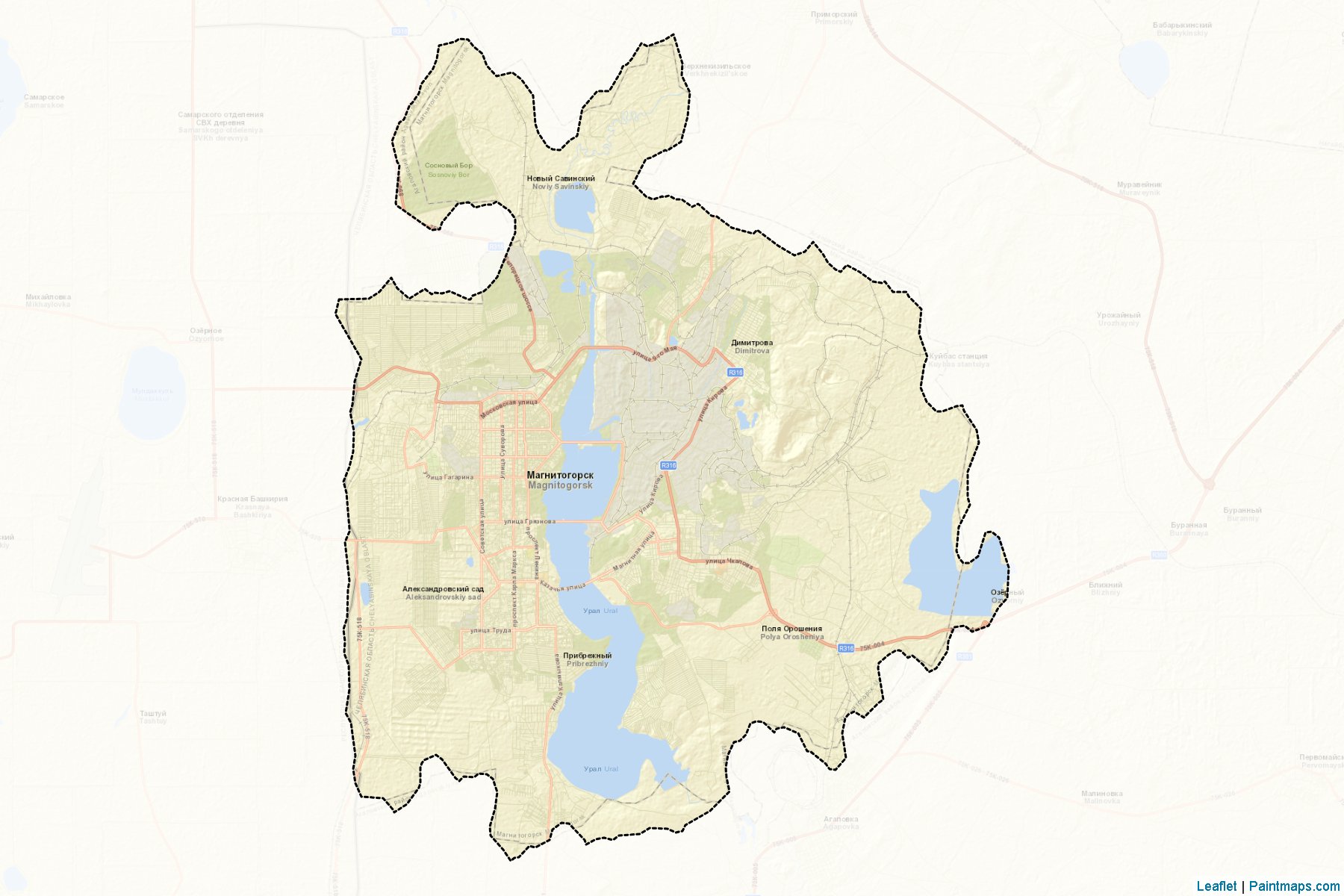 Magnitogorskiy (Chelyabinsk) Map Cropping Samples-2