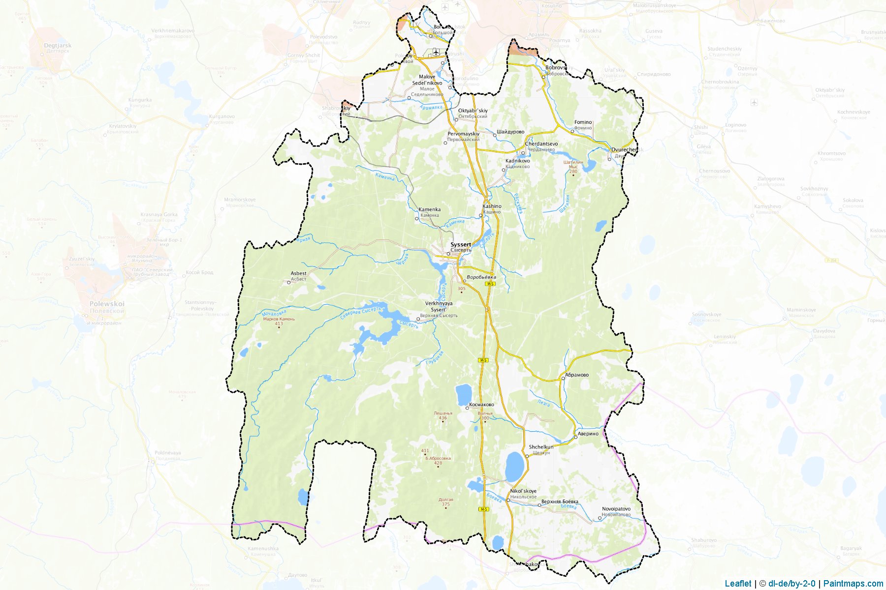 Sysertskiy (Sverdlovsk) Map Cropping Samples-1