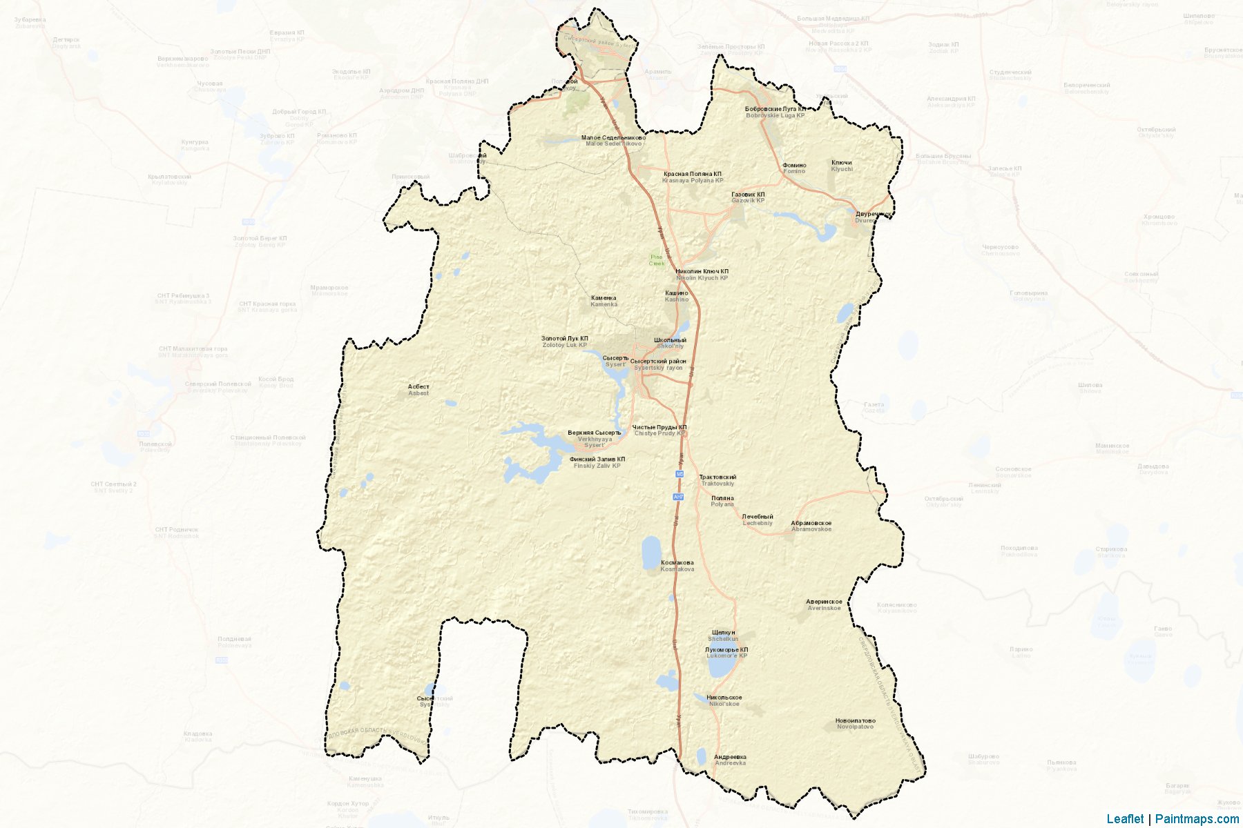 Sysertskiy (Sverdlovsk) Map Cropping Samples-2