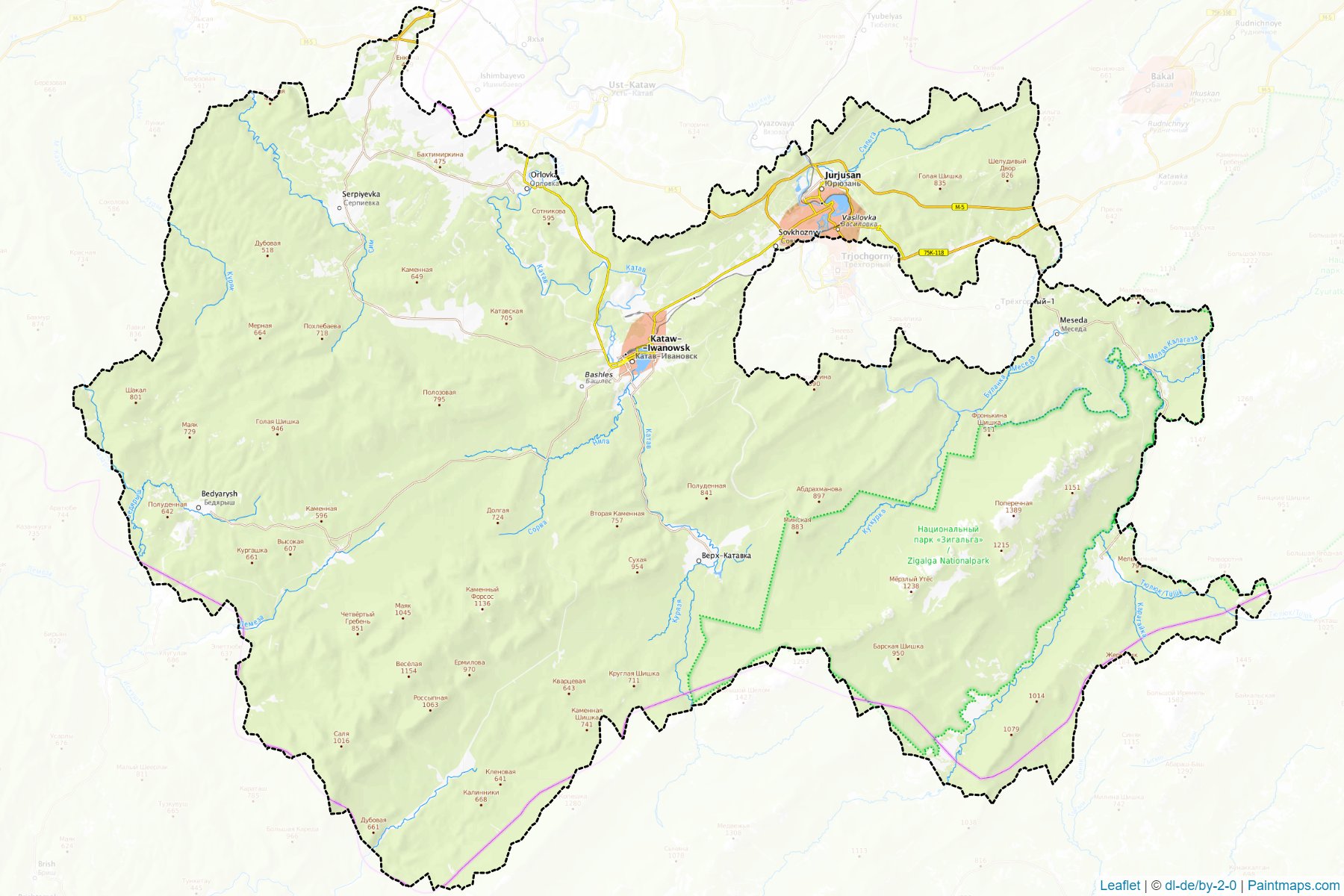 Katav-Ivanovskiy (Çelyabinsk) Haritası Örnekleri-1