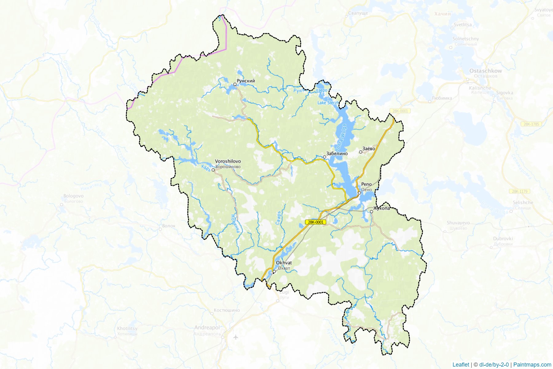 Muestras de recorte de mapas Penovskiy (Tver)-1