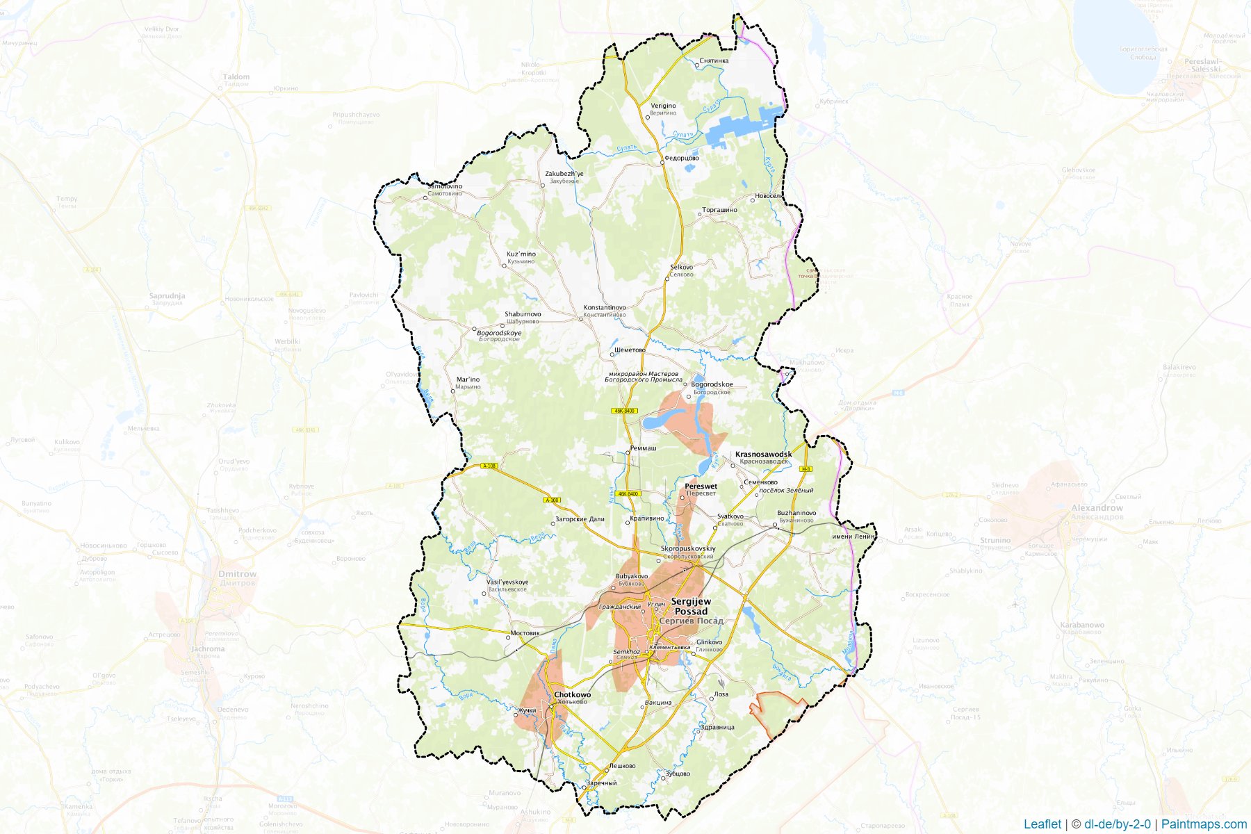 Muestras de recorte de mapas Sergievo-Posadskiy (Moscow Oblast)-1