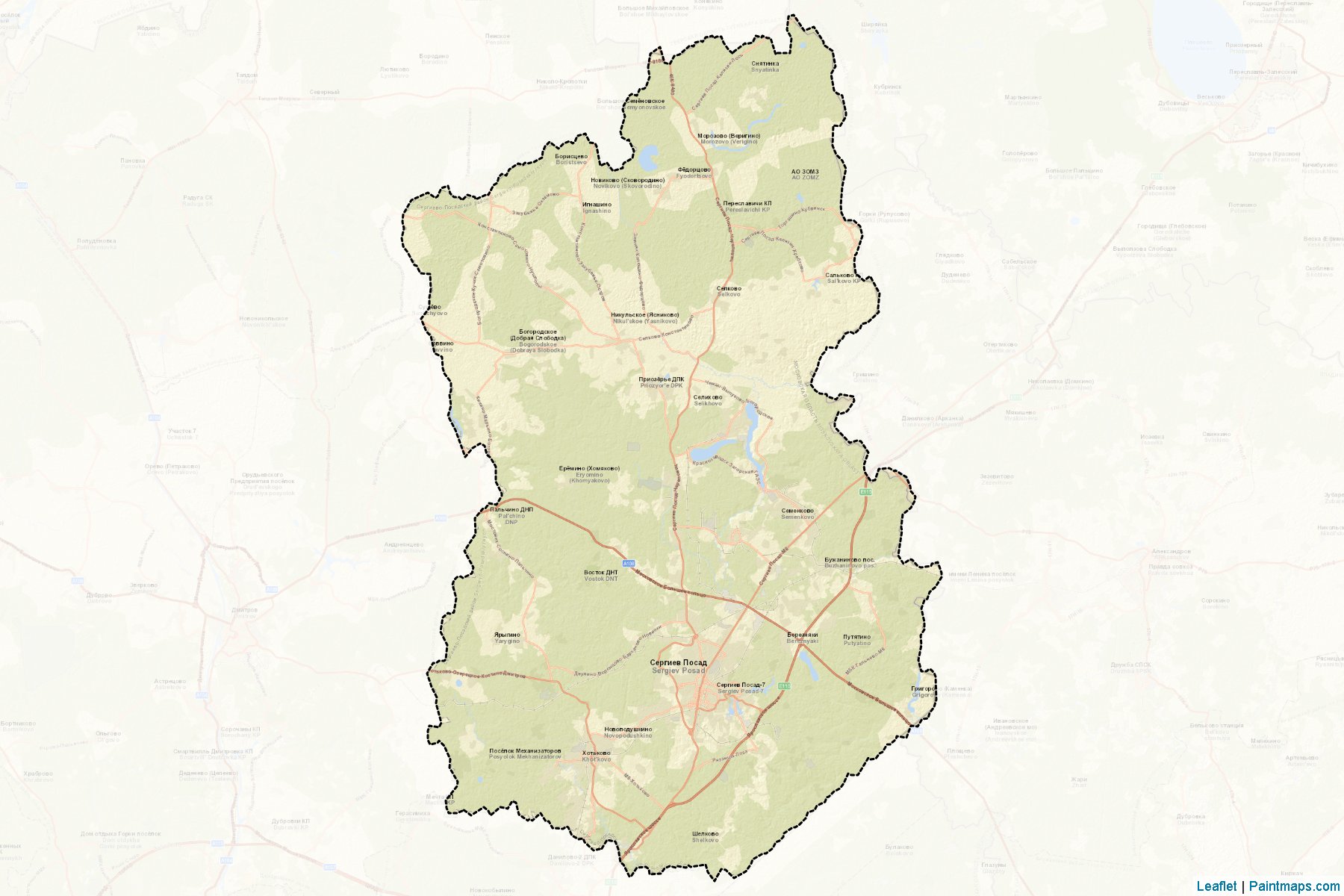 Muestras de recorte de mapas Sergievo-Posadskiy (Moscow Oblast)-2