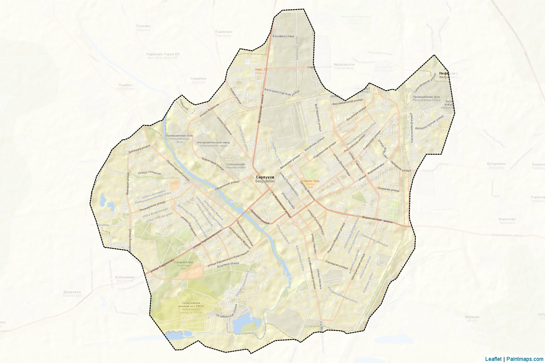 Serpukhov (Moscow Oblast) Map Cropping Samples-2