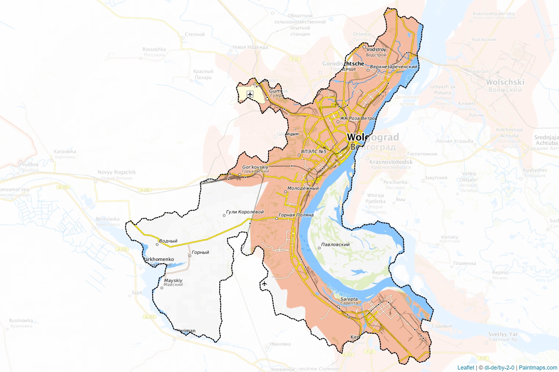 Muestras de recorte de mapas Volgograd (Volgograd)-1