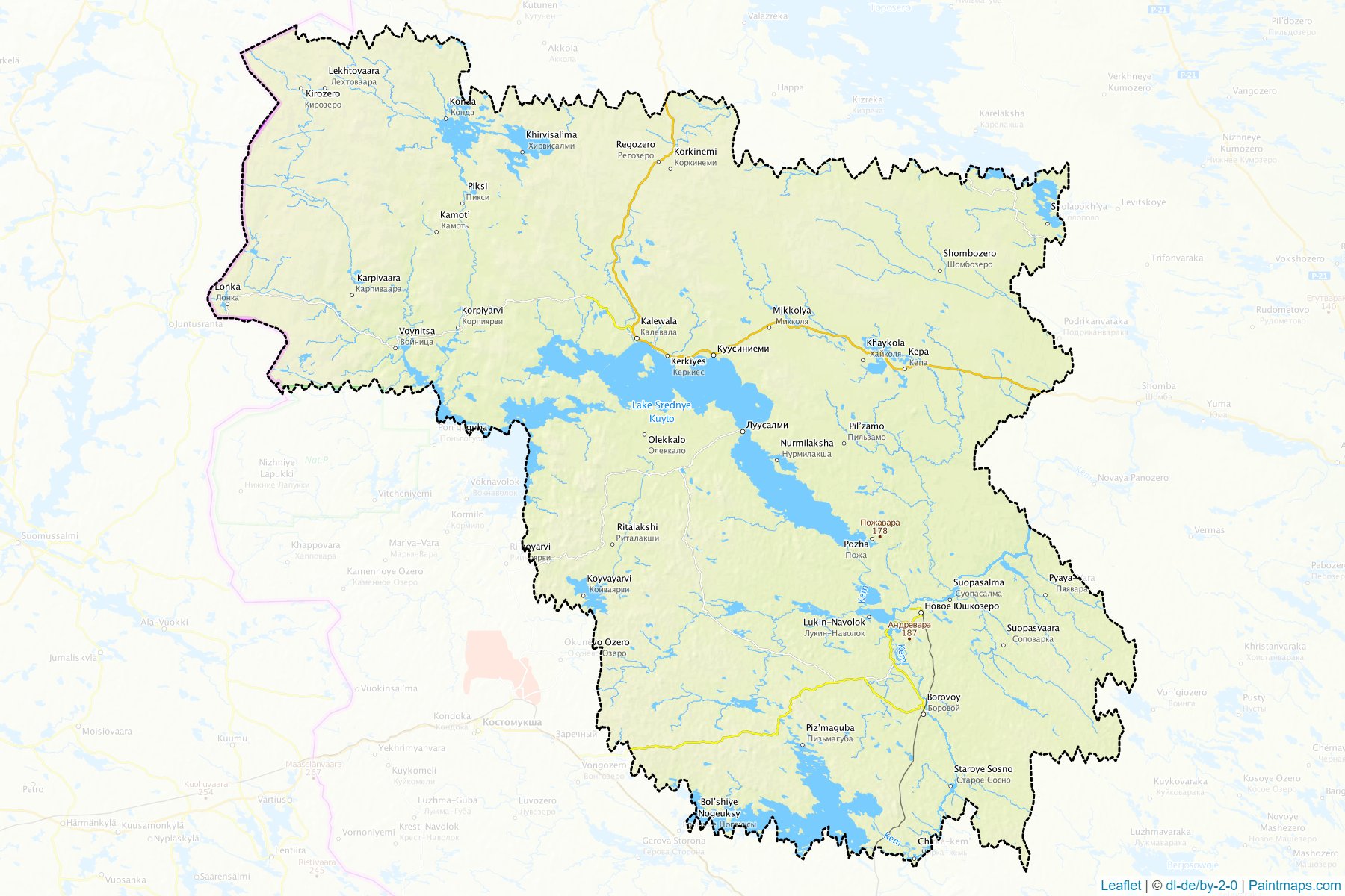 Kaleval'skiy (Karelia) Map Cropping Samples-1