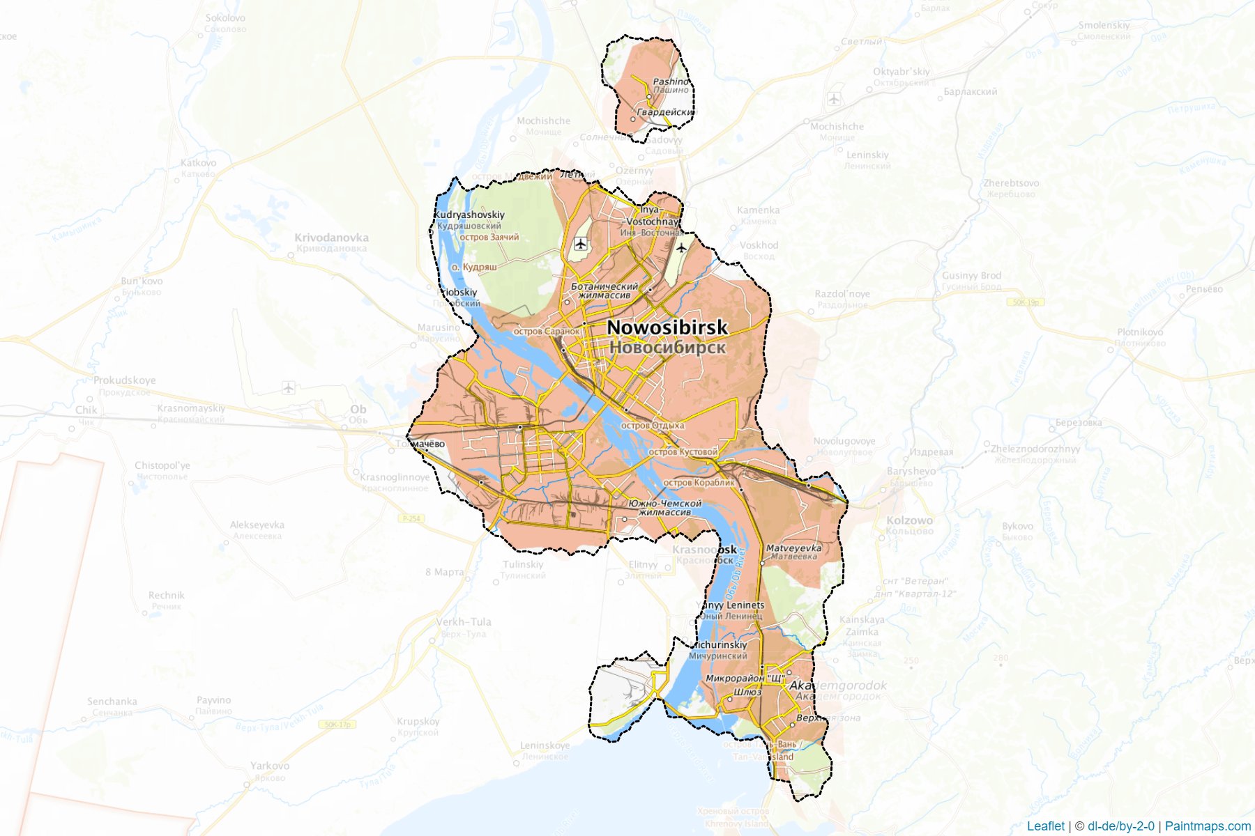 Novosibirsk (Novosibirsk) Map Cropping Samples-1