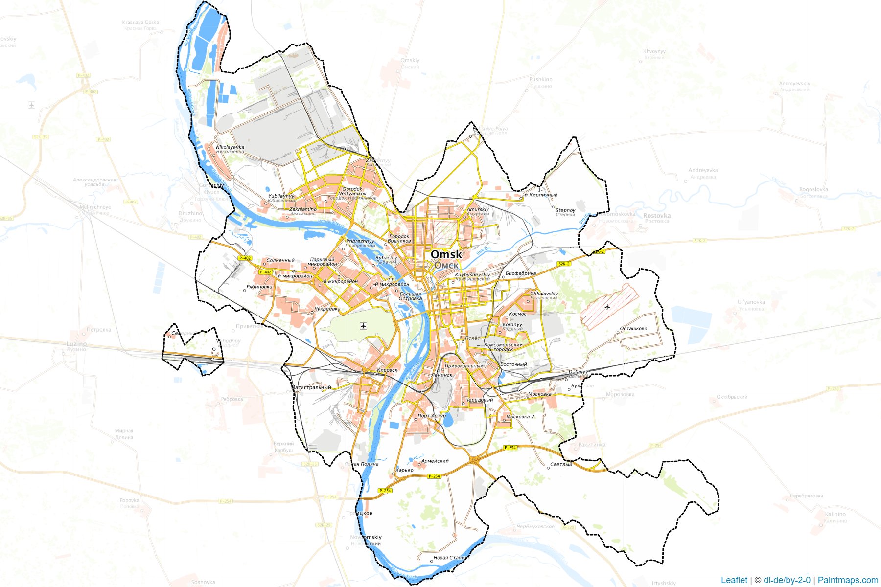 Omsk (Omsk) Haritası Örnekleri-1