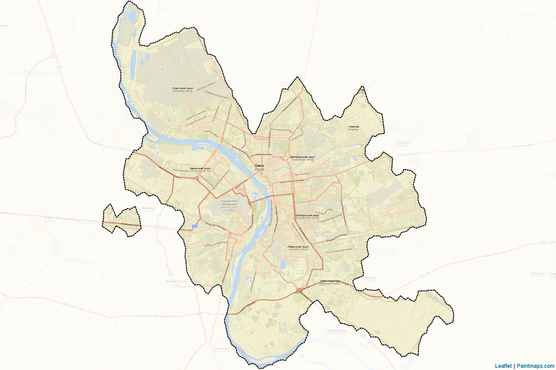 Muestras de recorte de mapas Omsk (Omsk)-2