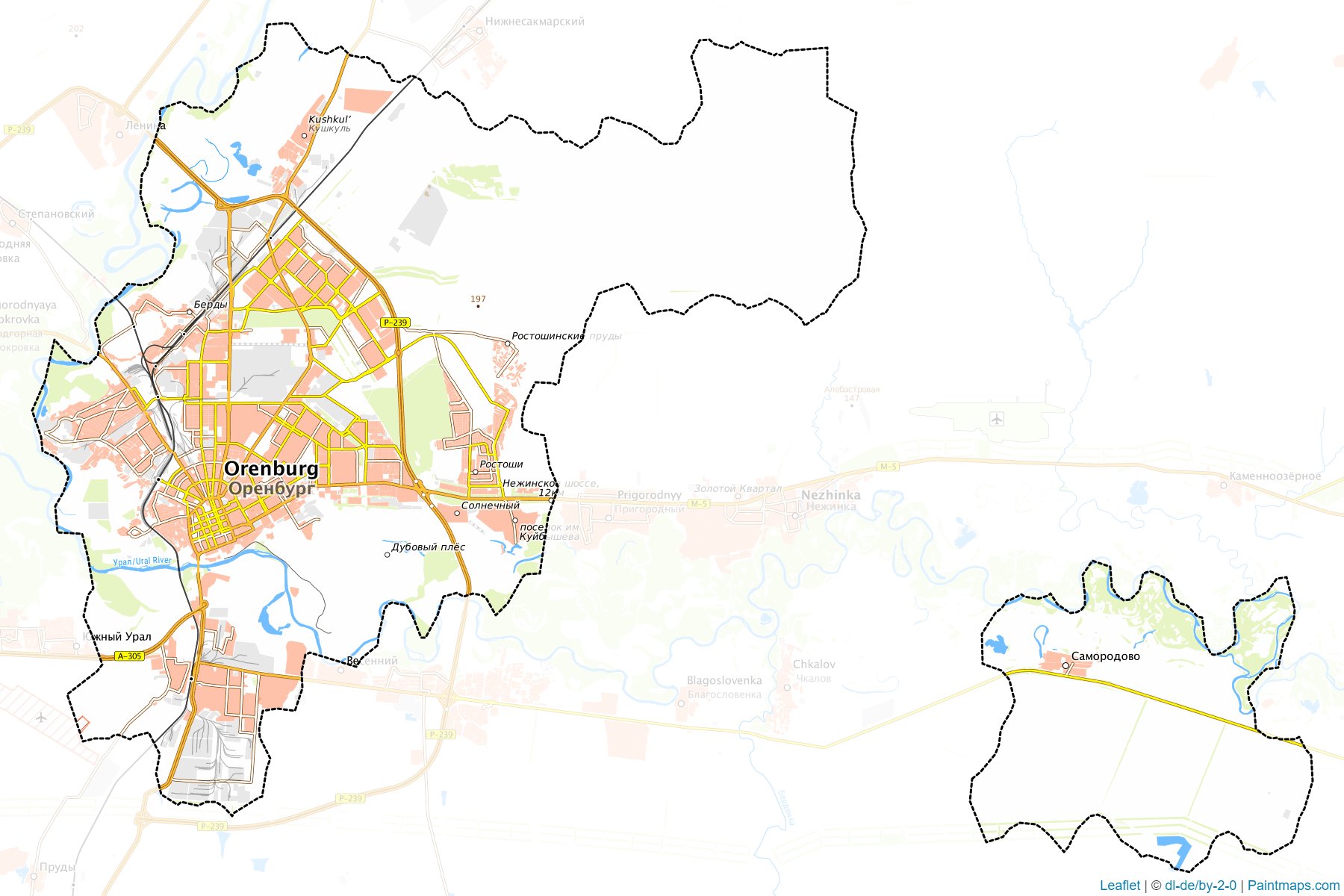 Orenburg (Orenburg) Map Cropping Samples-1