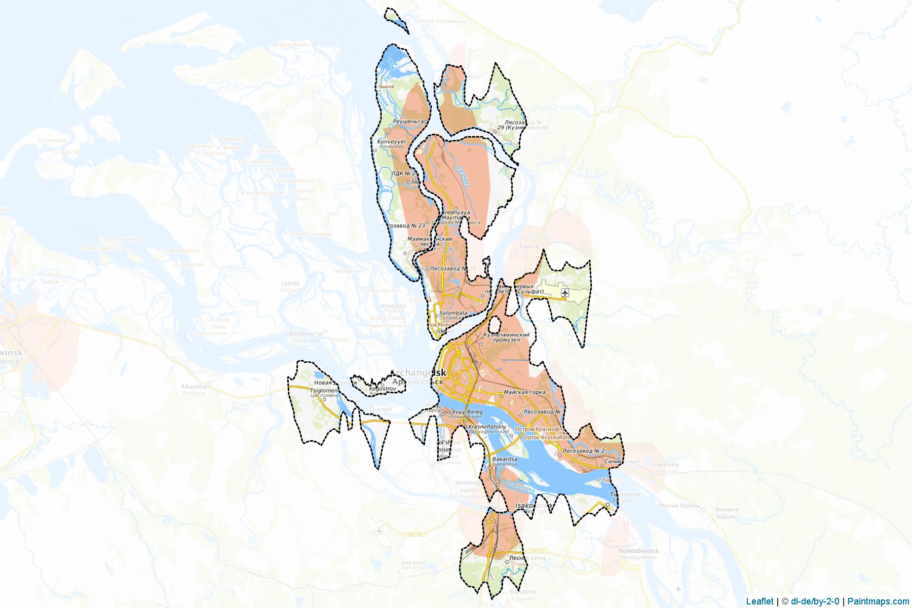 Arkhangel'sk (Arkhangelsk) Map Cropping Samples-1