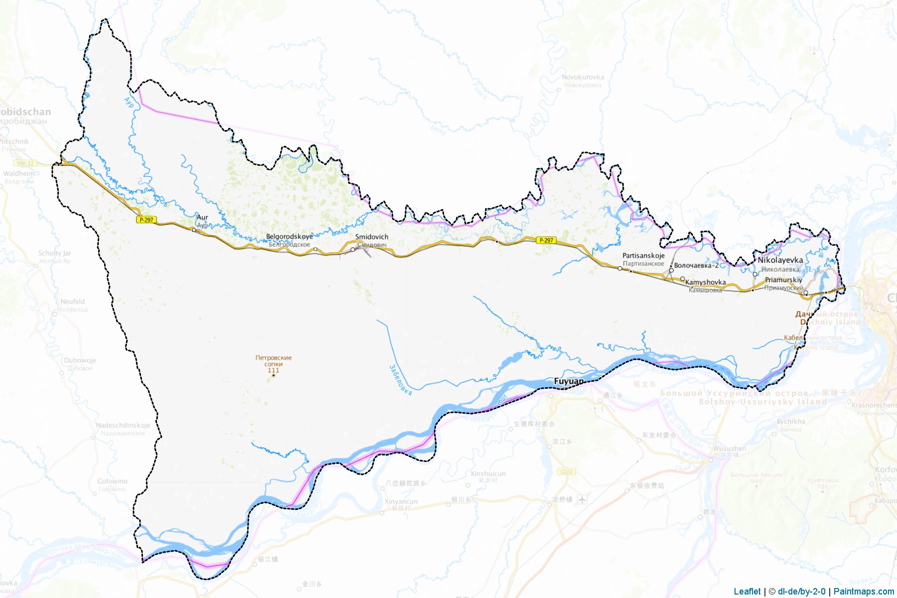 Smidovichskiy (Yevrey) Map Cropping Samples-1