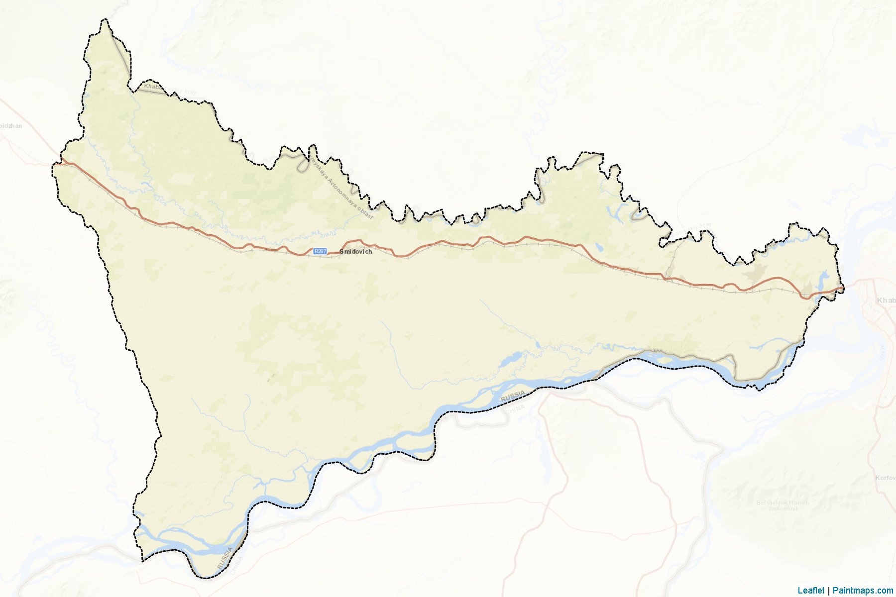 Smidovichskiy (Yevrey) Map Cropping Samples-2