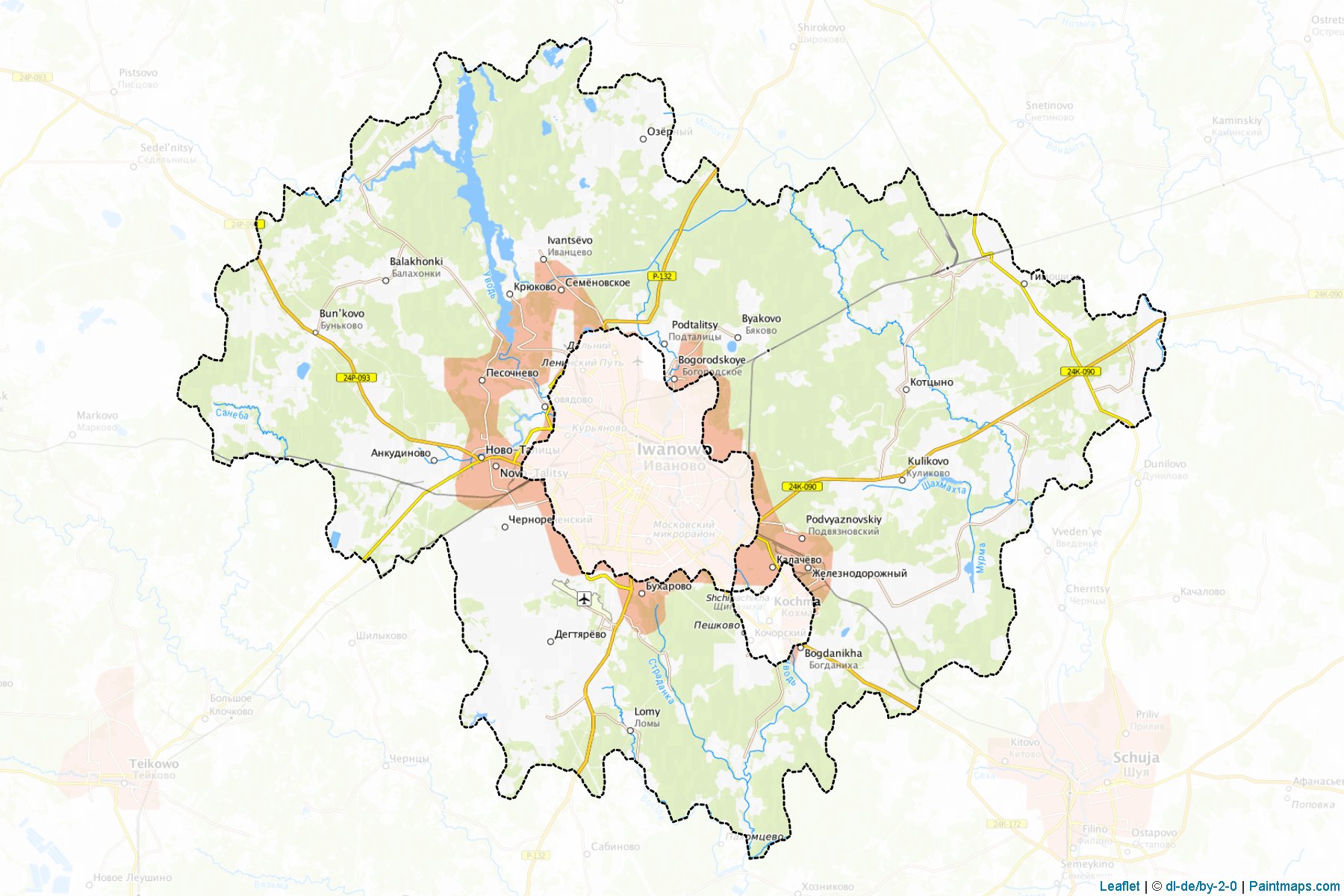 Muestras de recorte de mapas Ivanovskiy (Ivanovo)-1