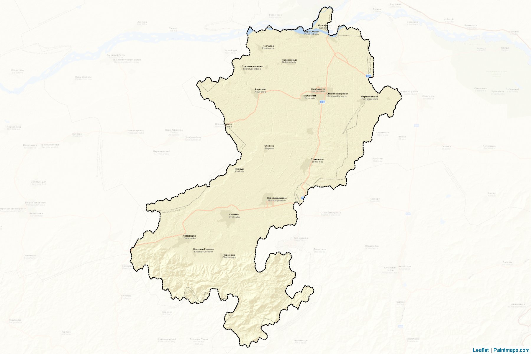 Muestras de recorte de mapas Smolenskiy (Altai)-2