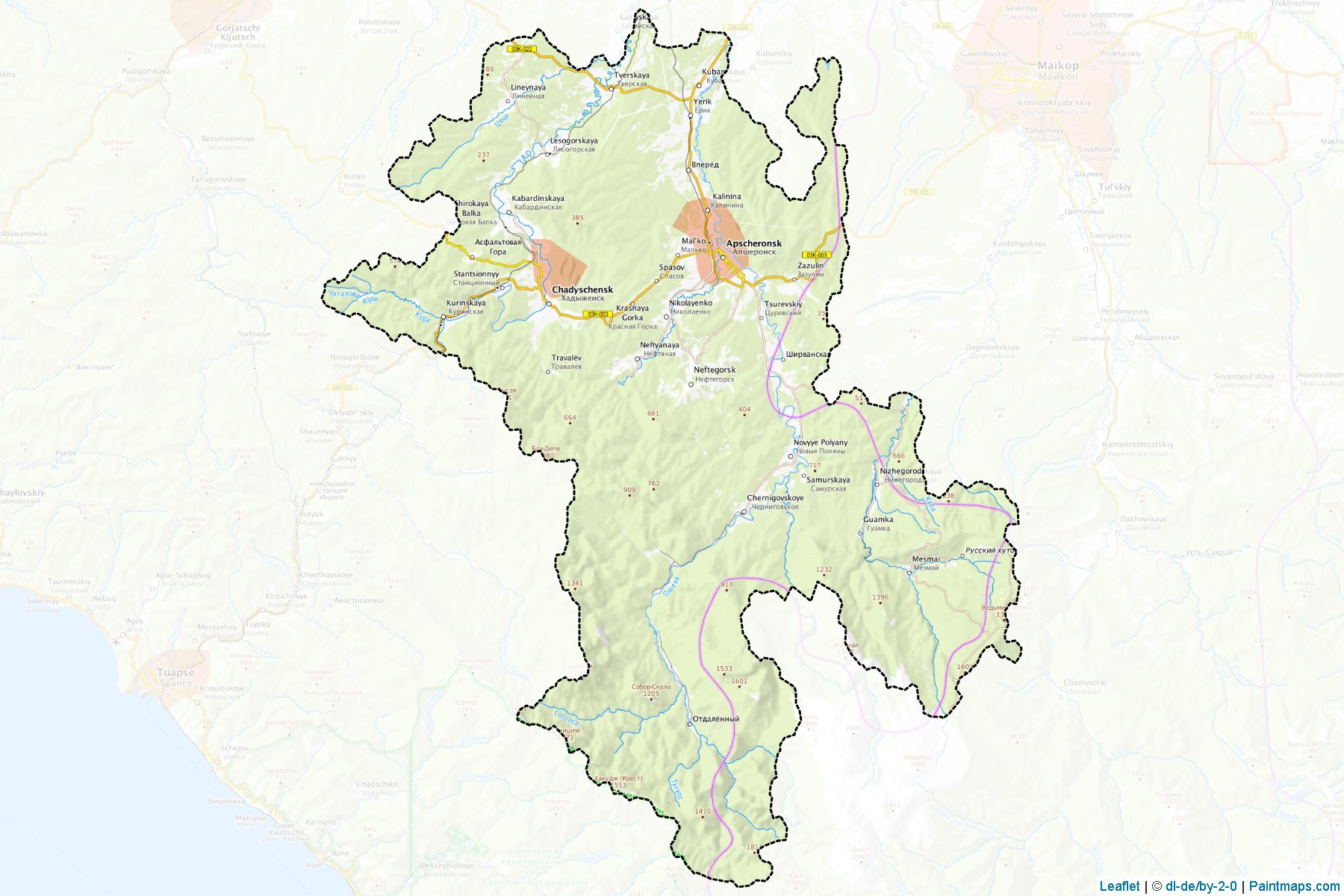 Apsheronskiy (Krasnodar) Map Cropping Samples-1