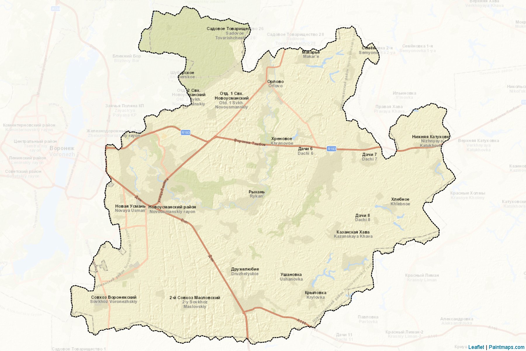 Novousmanskiy (Voronezh) Map Cropping Samples-2