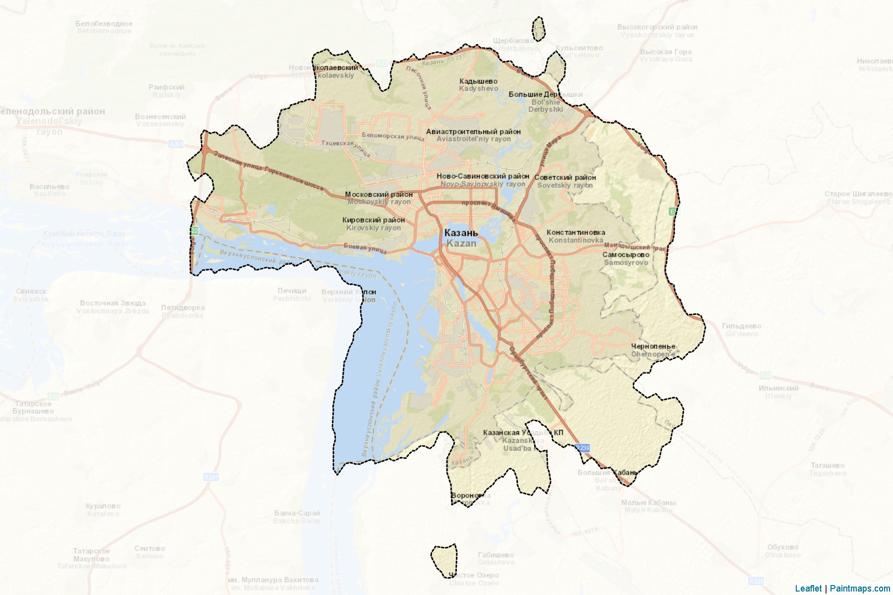 Kazan' (Tatarstan) Map Cropping Samples-2