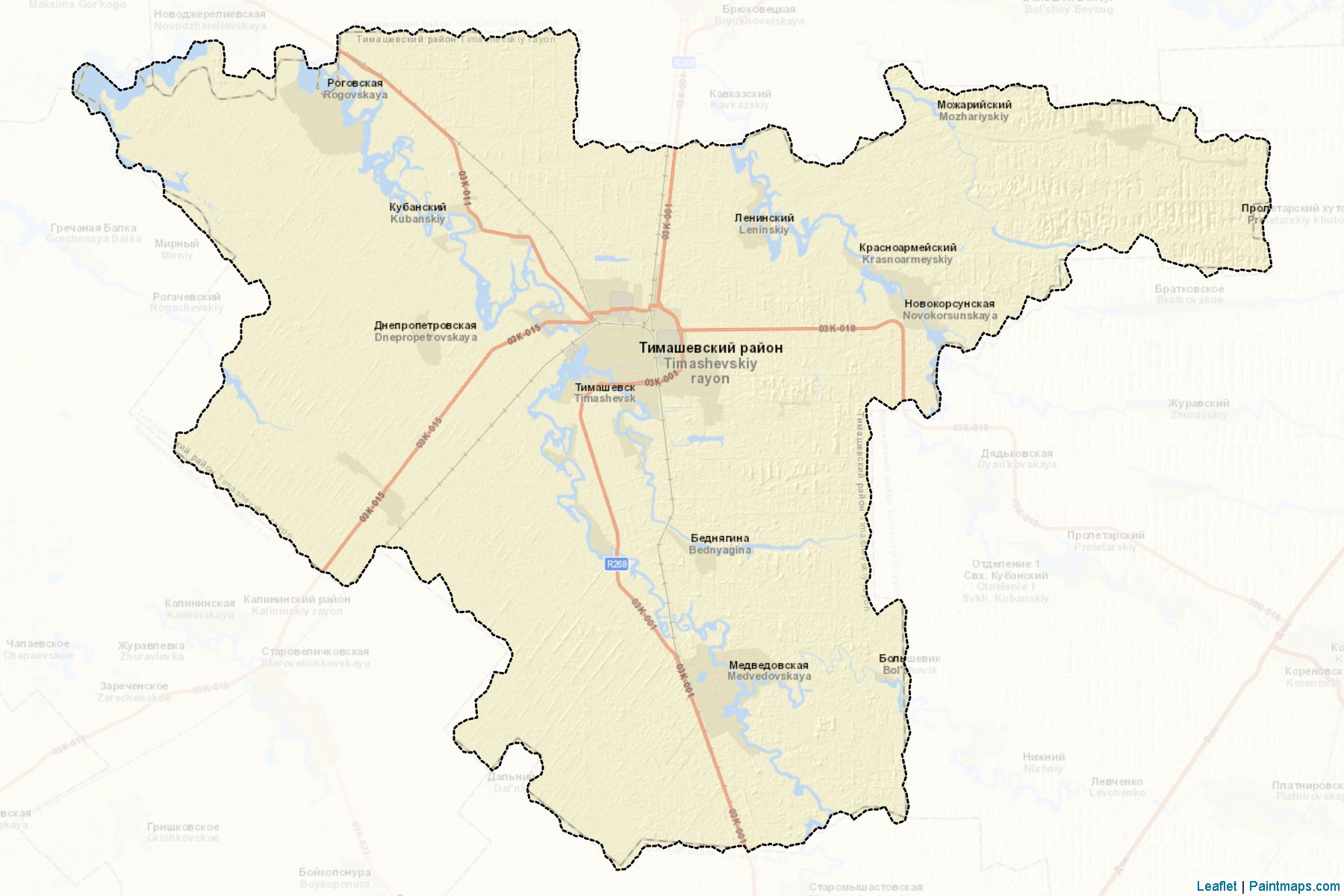 Muestras de recorte de mapas Timashevskiy (Krasnodar)-2