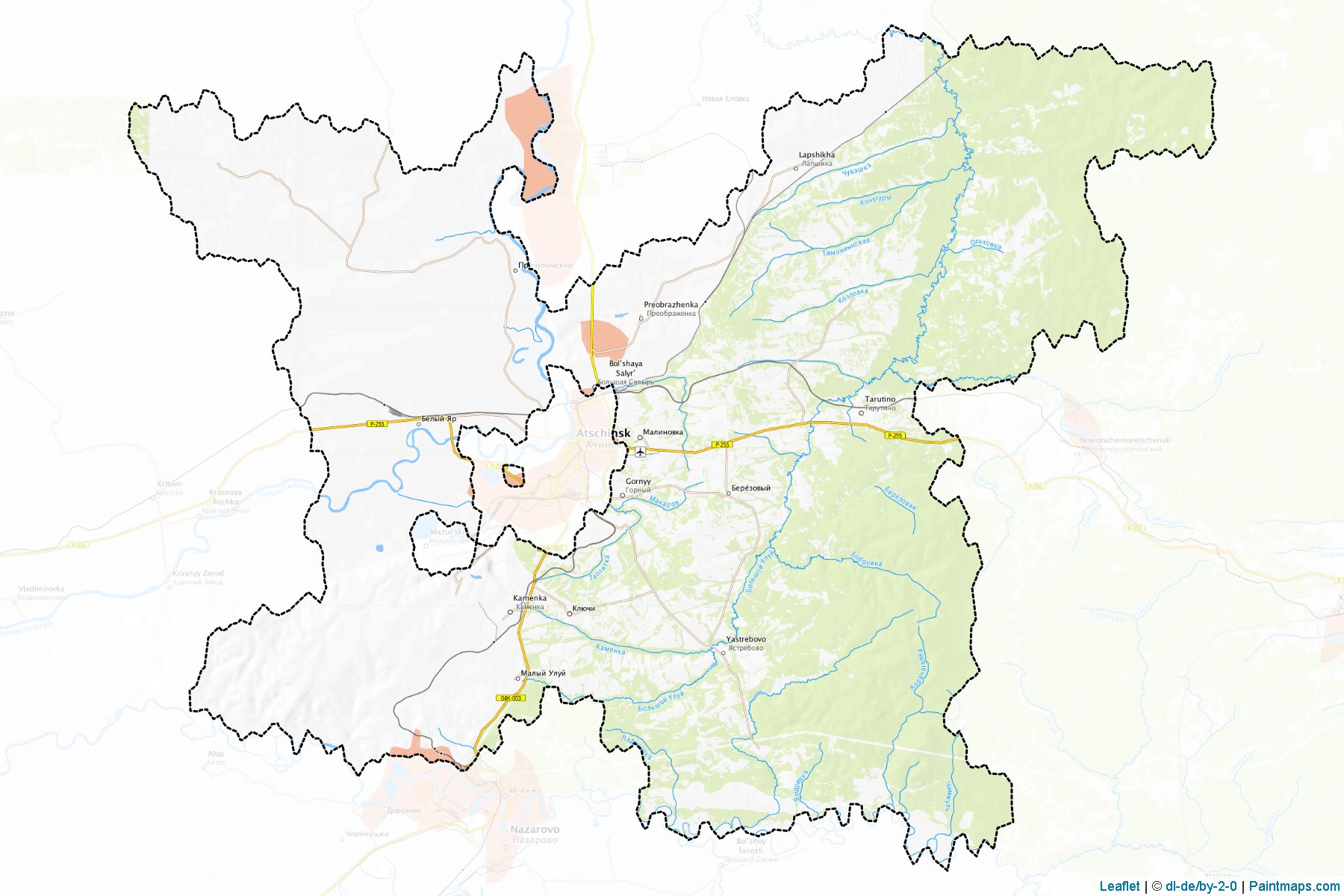 Achinskiy (Krasnoyarsk) Haritası Örnekleri-1