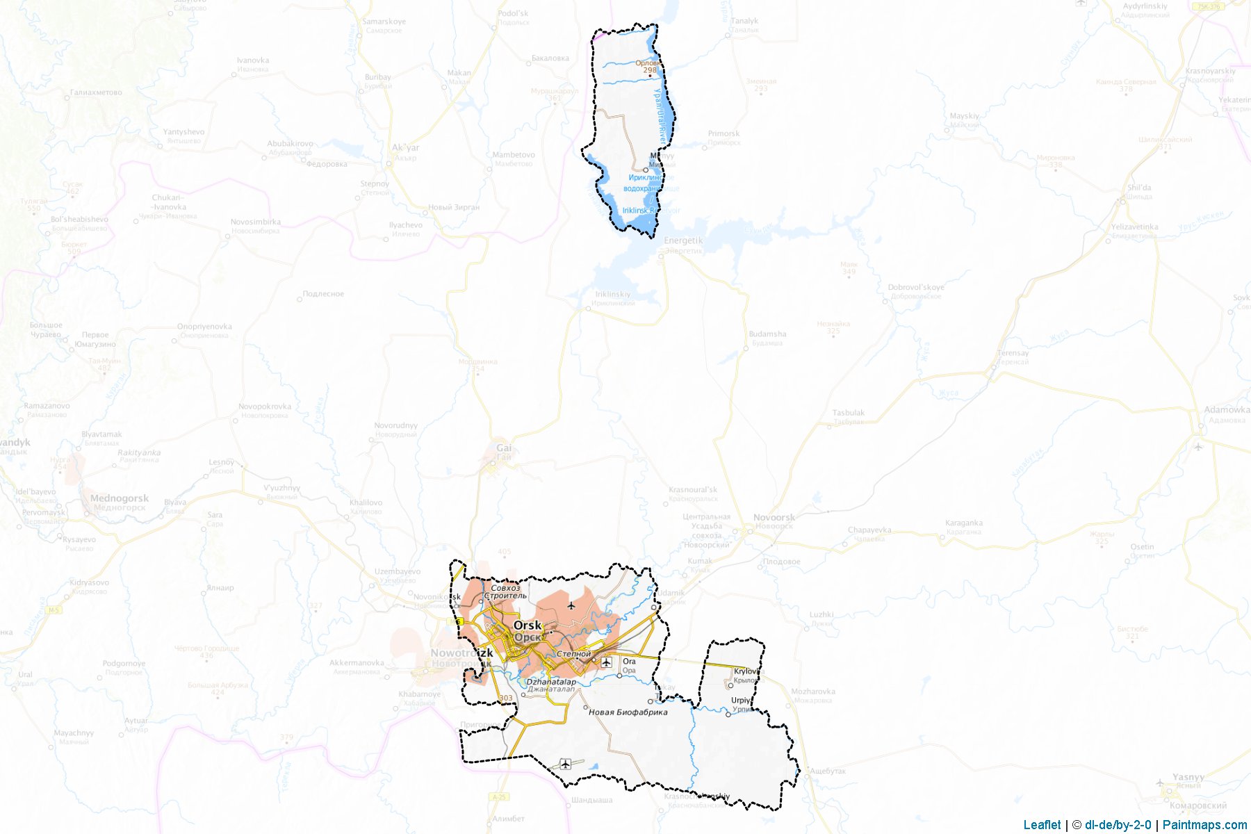 Muestras de recorte de mapas Orsk (Orenburg)-1