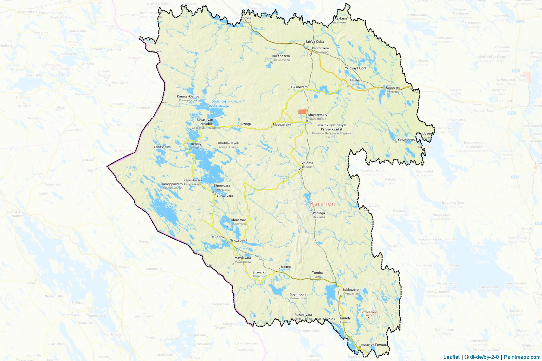 Muezerskiy (Karelia) Map Cropping Samples-1