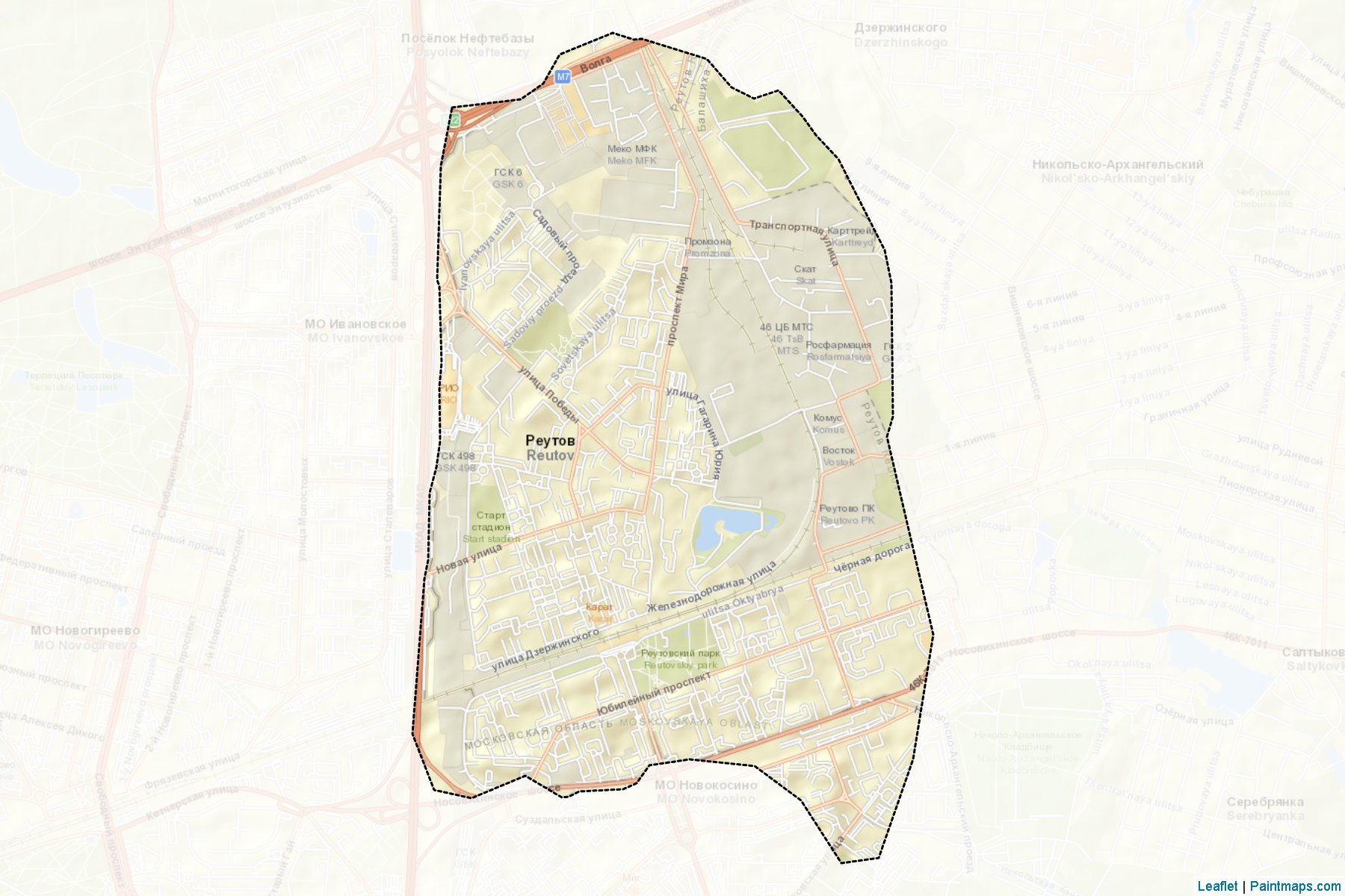 Reutov (Moscow Oblast) Map Cropping Samples-2