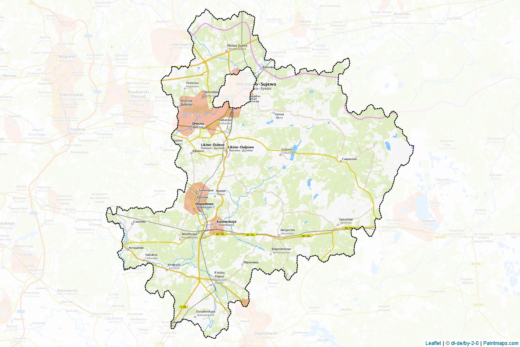 Orekhovo-Zuevskiy (Moskova) Haritası Örnekleri-1