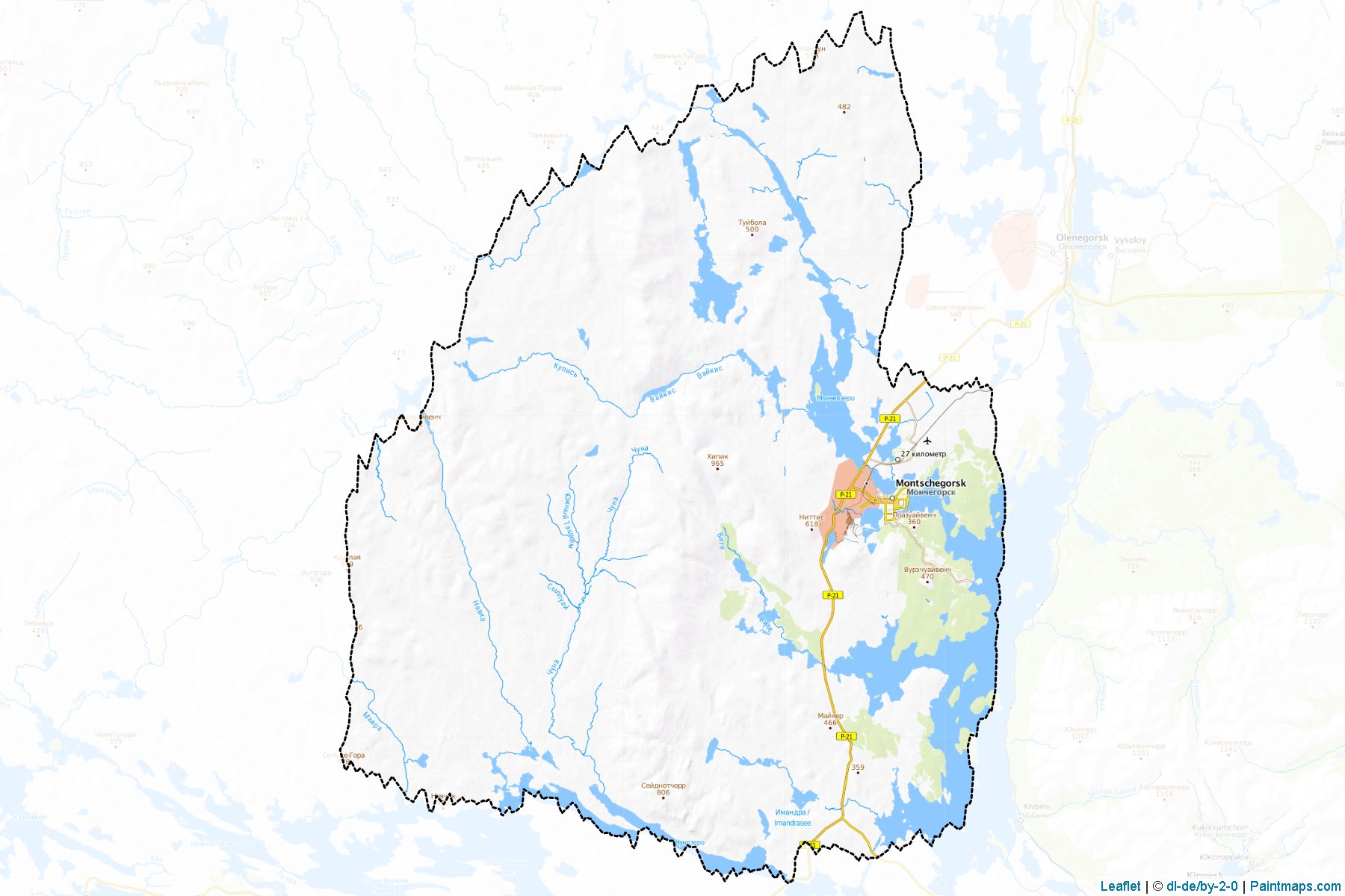 Monchegorskiy (Murmansk) Haritası Örnekleri-1