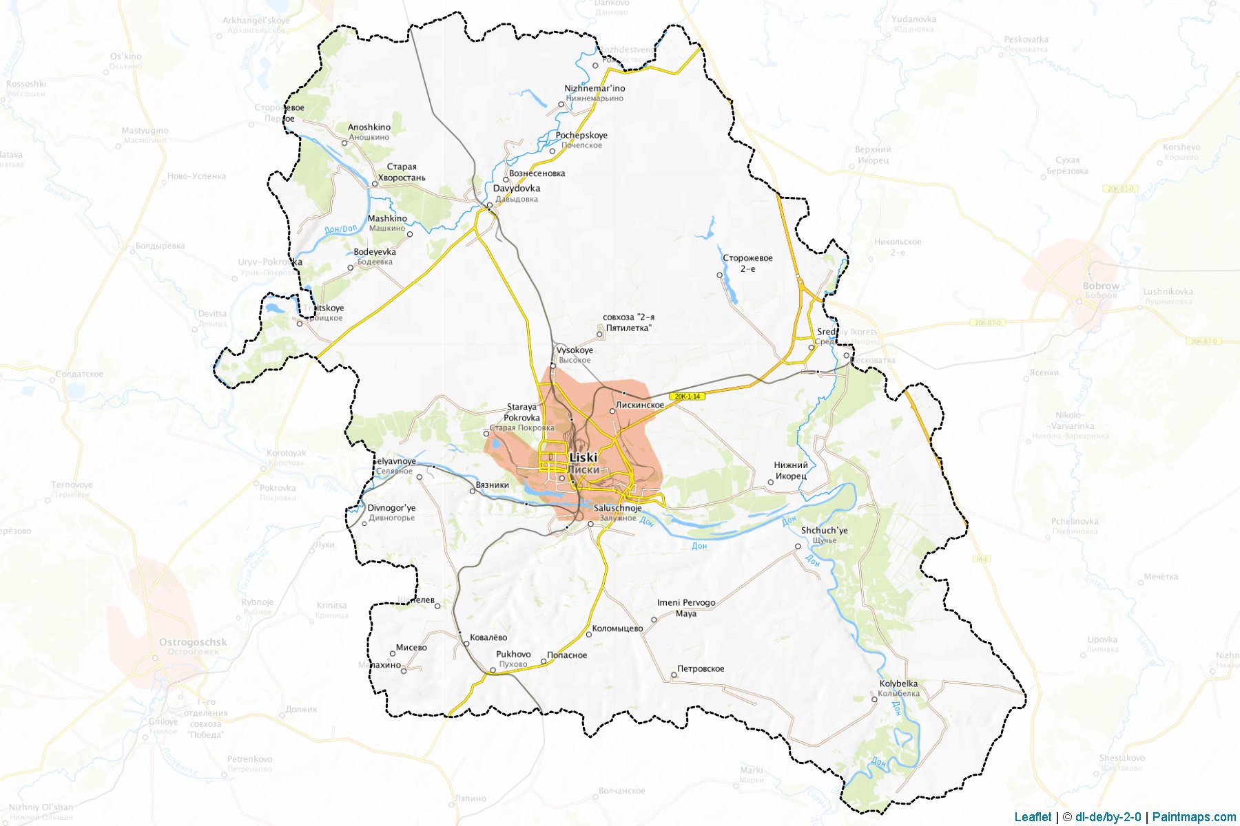 Liskinskiy (Voronej) Haritası Örnekleri-1