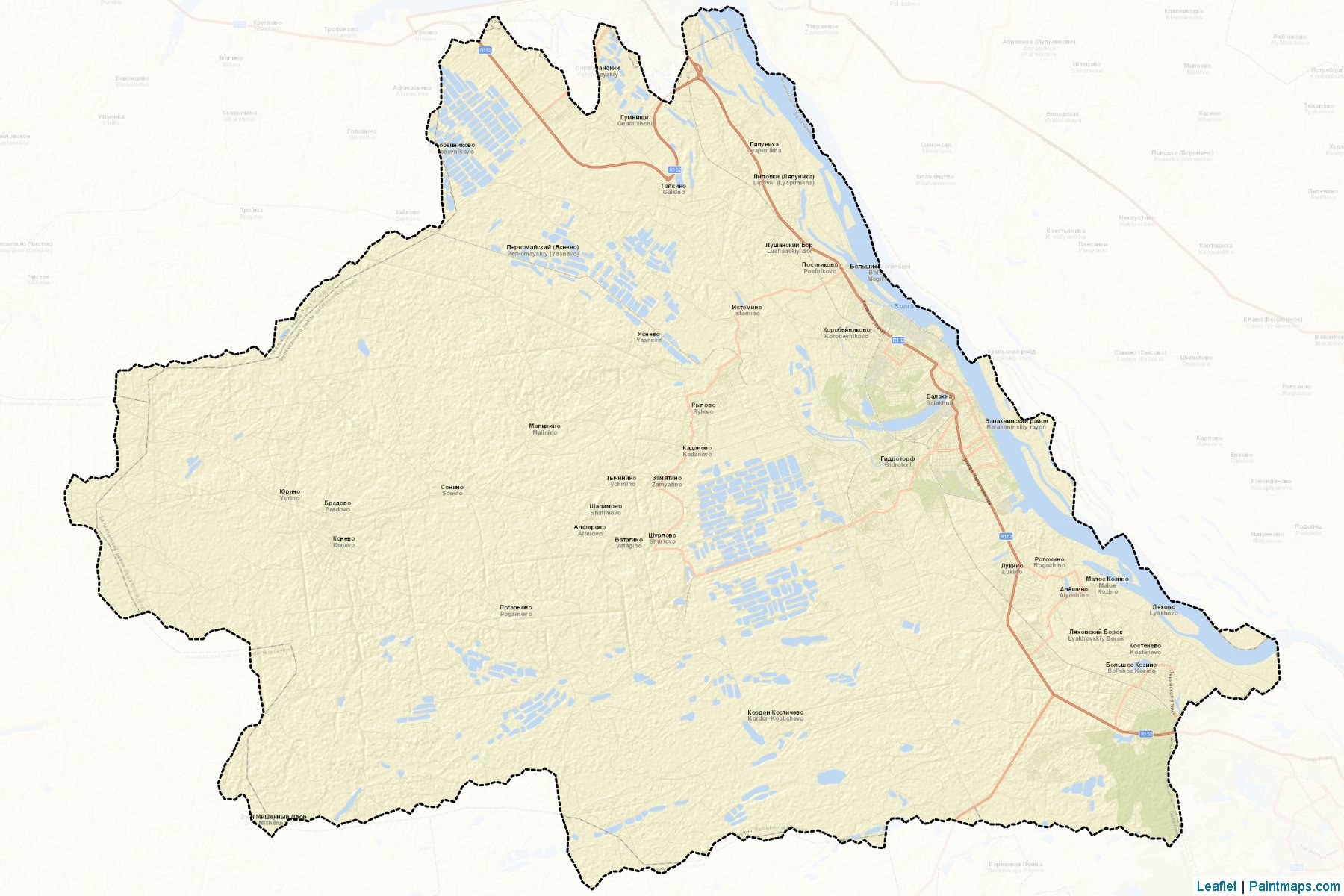 Muestras de recorte de mapas Balakhninskiy (Nizhny Novgorod)-2