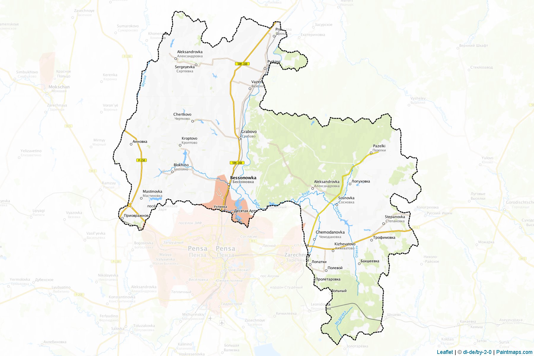 Muestras de recorte de mapas Bessonovskiy (Penza)-1