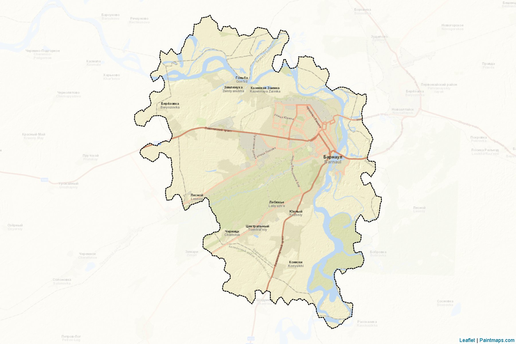 Barnaul (Altai) Map Cropping Samples-2