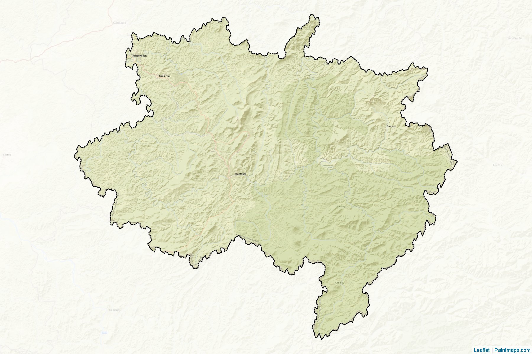 Tashtagol'skiy (Kemerovo) Map Cropping Samples-2