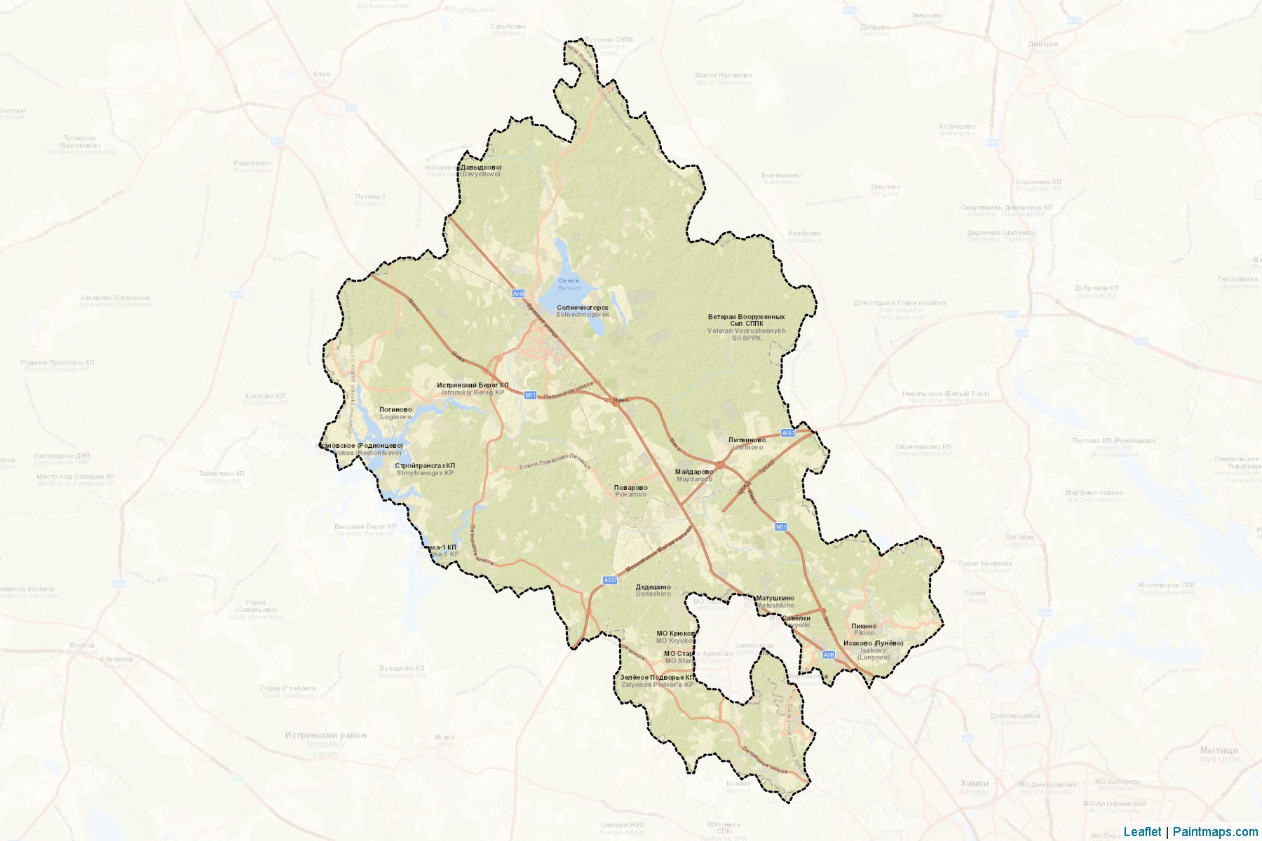 Solnechnogorskiy (Moscow Oblast) Map Cropping Samples-2