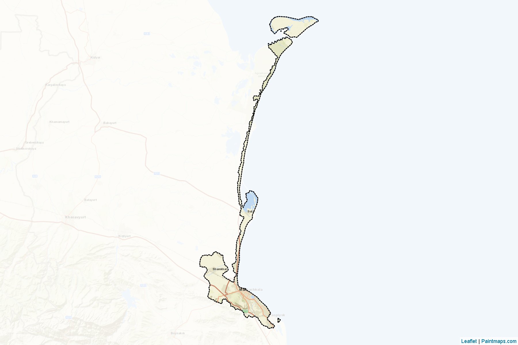 Makhachkala (Dagestan) Map Cropping Samples-2