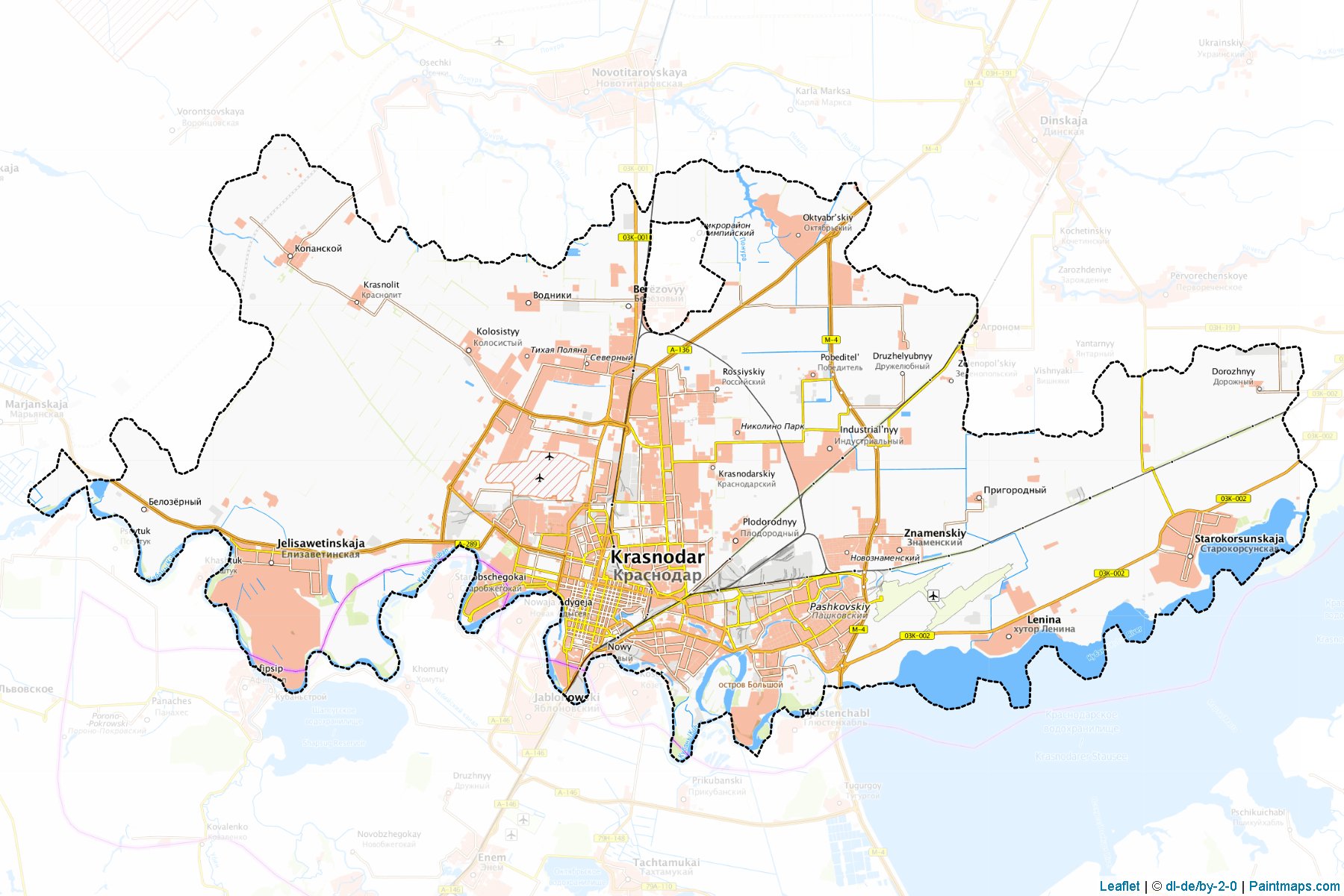 Muestras de recorte de mapas Krasnodar (Krasnodar)-1