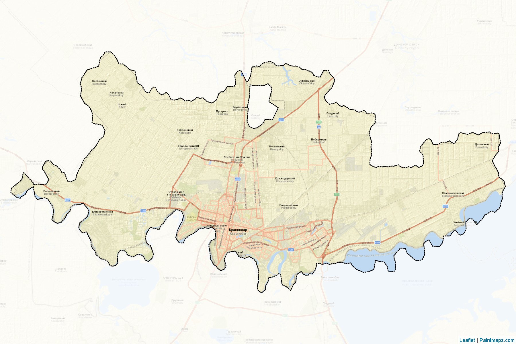 Muestras de recorte de mapas Krasnodar (Krasnodar)-2