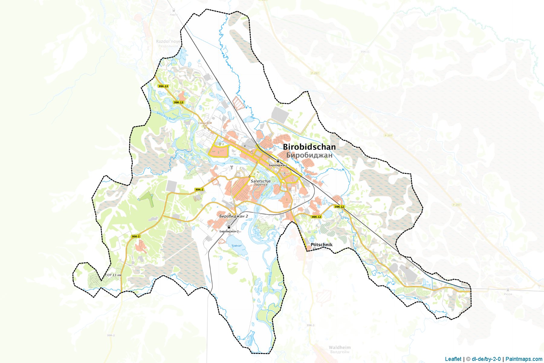 Birobidzhan (Yevrey) Map Cropping Samples-1