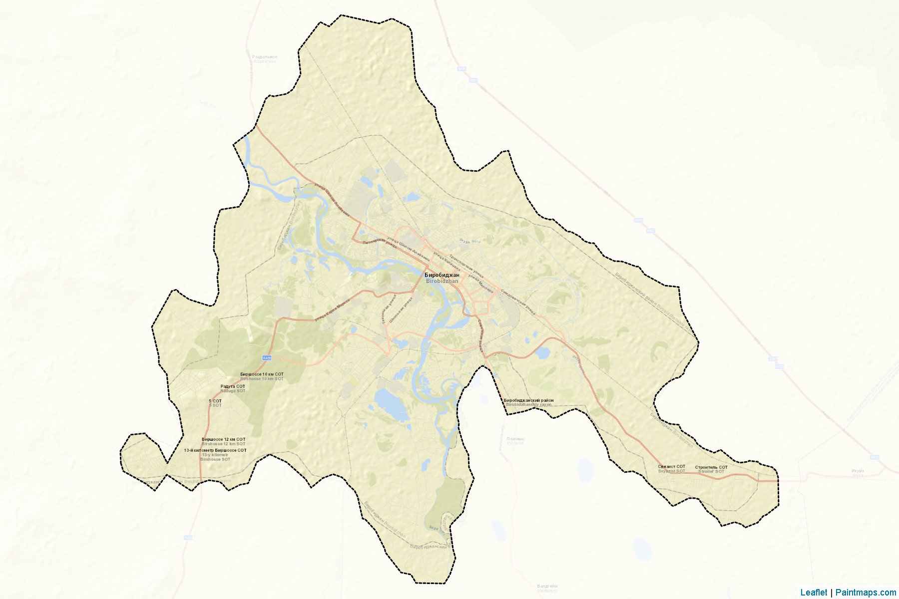 Birobidzhan (Yevrey) Map Cropping Samples-2