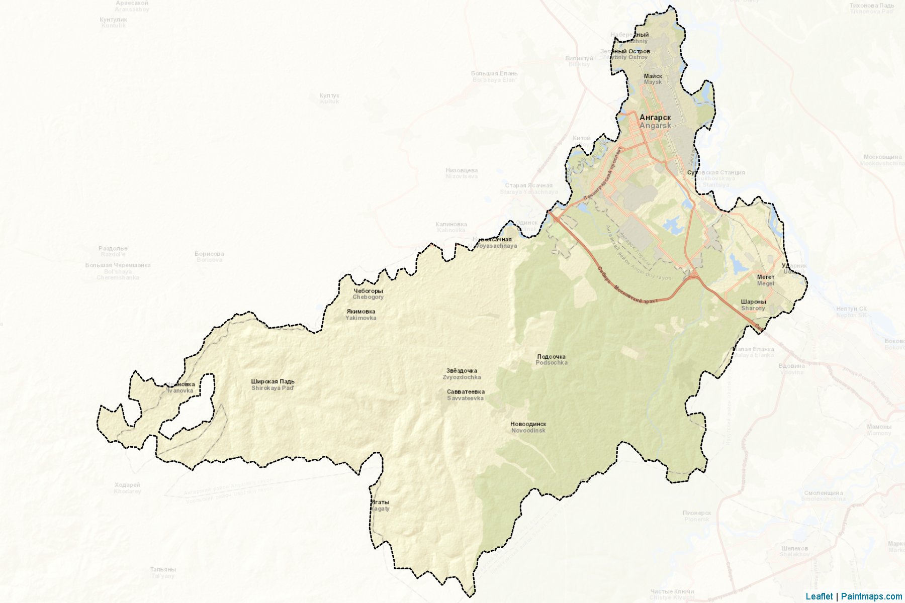 Angarskiy (Irkutsk) Map Cropping Samples-2