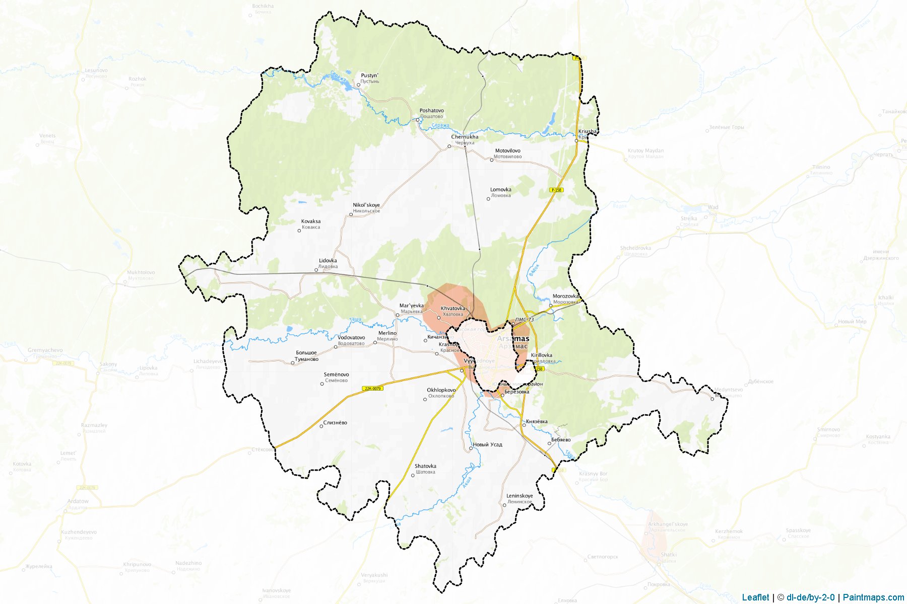 Arzamasskiy (Nijniy Novgorod) Haritası Örnekleri-1